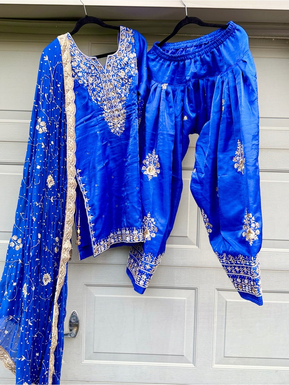 Blue Embroidered Women’s Salwar Kameez Set